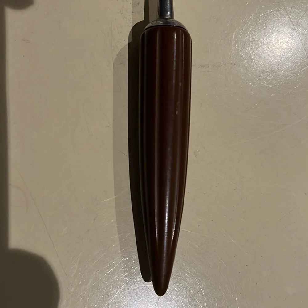 Vintage Art Deco Androck Stainless Ladle USA Brown Bakelite Bullet Handle 11.25